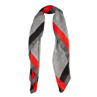 Black White Check Red Stripe Bandana Hair Scarf - link has visual effect only