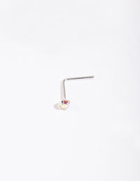 Sterling Silver Diamante Nose Stud - link has visual effect only