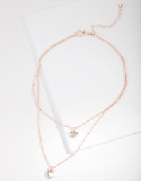 Rose Gold Starry Night Charm Necklace - link has visual effect only