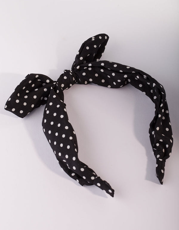 Black & White Bow Headband