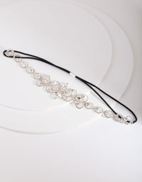 Diamante Silver Stretch Headband - link has visual effect only