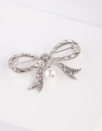 Crystal Bow Pearl Drop Brooch - link has visual effect only