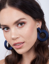 Midnight Blue Thread Earrings - link has visual effect only