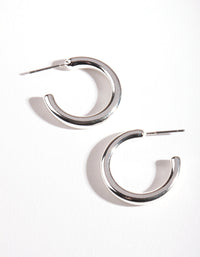 Silver Chunky Mini Hoop Earrings - link has visual effect only