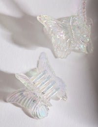 Kids Clear Acrylic Butterfly Clip Pack - link has visual effect only