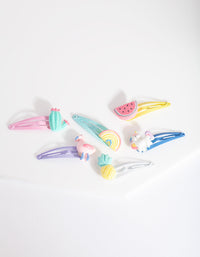 Kids Multi Rainbow Novelty Clip 6-Pack - link has visual effect only