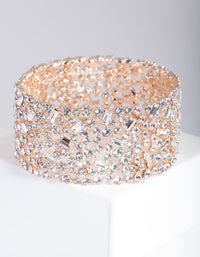 Rose Gold Gem Diamante Bracelet - link has visual effect only