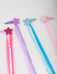 Kids Star Hair Clip 4-Pack - link has visual effect only