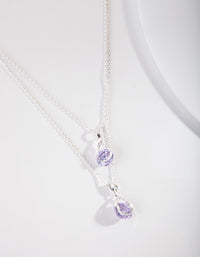 Silver Cubic Zirconia Teardrop Necklace - link has visual effect only