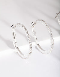 Silver Diamante Multi Hoop Earring Pack - link has visual effect only