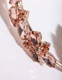 Rose Gold Shard Stone Hoop Earrings - link has visual effect only
