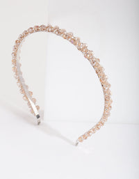 Silver Neutral Glass Bead Headband - link has visual effect only