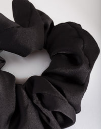 Black Satin Oversized Scrunchie - link has visual effect only