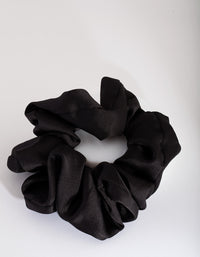 Black Satin Oversized Scrunchie - link has visual effect only