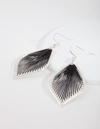 Silver Black Thread Earrings - link has visual effect only