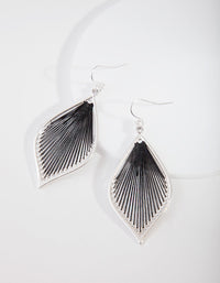 Silver Black Thread Earrings - link has visual effect only