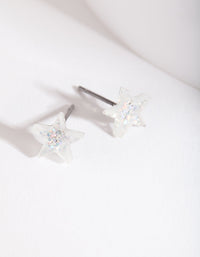 Acrylic Glitter Star Stud Earrings - link has visual effect only