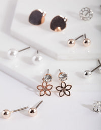 Mixed Metal Butterfly Stud Earring 12-Pack - link has visual effect only