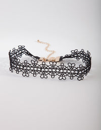 Black Lace Wide Choker - link has visual effect only