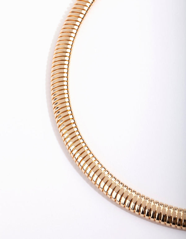 Gold Single Row Twist Choker