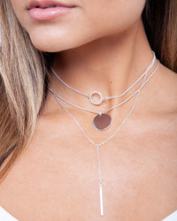 Silver Circle Choker Pack - link has visual effect only