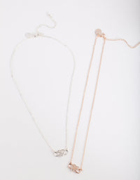 Mixed Metal Infinity Love Necklace - link has visual effect only