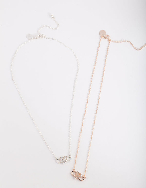 Mixed Metal Infinity Love Necklace
