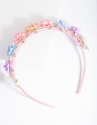 Kids Multi Coloured Flower Headband - link has visual effect only