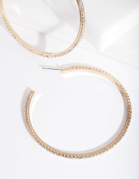 Large Gold Cupchain Hoop Earrings - link has visual effect only
