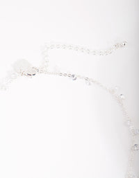 Silver Cubic Zirconia Multi Droplet Necklace - link has visual effect only