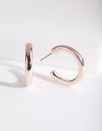 Mini Rose Gold Chunky Hoop Earrings - link has visual effect only