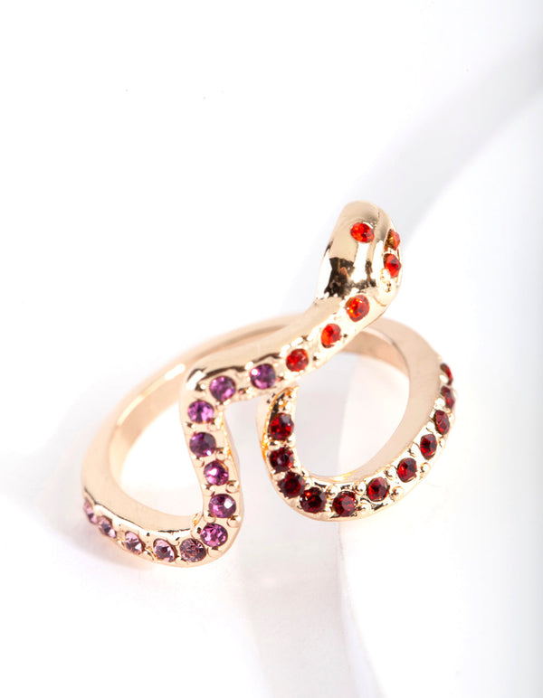 Ombre Diamante Snake Ring