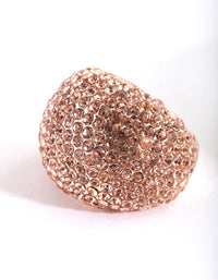 Rose Gold Giant Pave Dome Ring - link has visual effect only