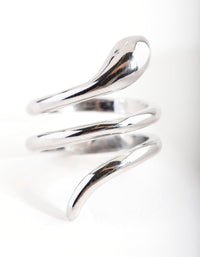 Rhodium Sleek Wrap Ring - link has visual effect only