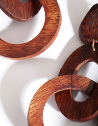 Double Wood Loop Earrings - link has visual effect only