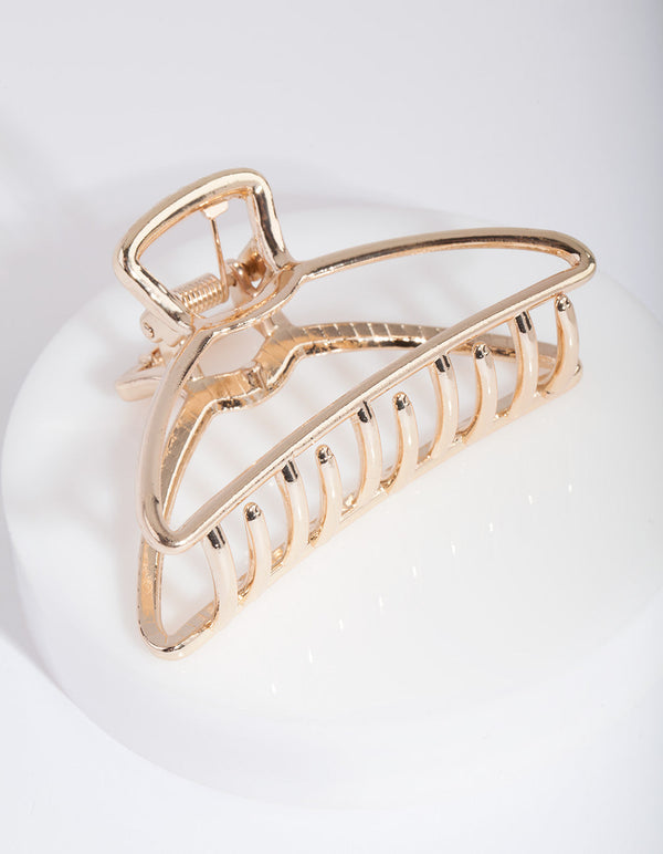 Gold Outline Claw Hair Clip