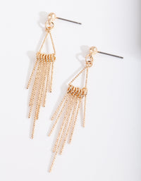 Gold Diacut Triangle Tassel Earrings - link has visual effect only
