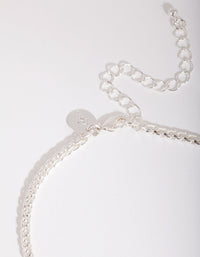 Silver 3mm Wheat Chain Anklet - link has visual effect only
