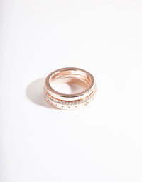 Rose Gold Diamante Star Ring Stack Pack - link has visual effect only