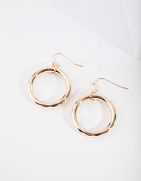 Gold Simple Tube Hoop Earrings - link has visual effect only