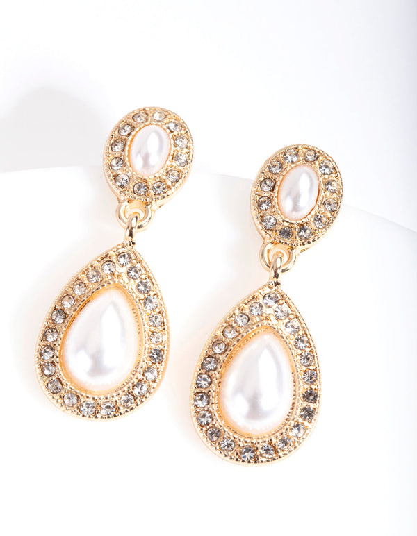 Gold Mini Angelina Drop Earrings