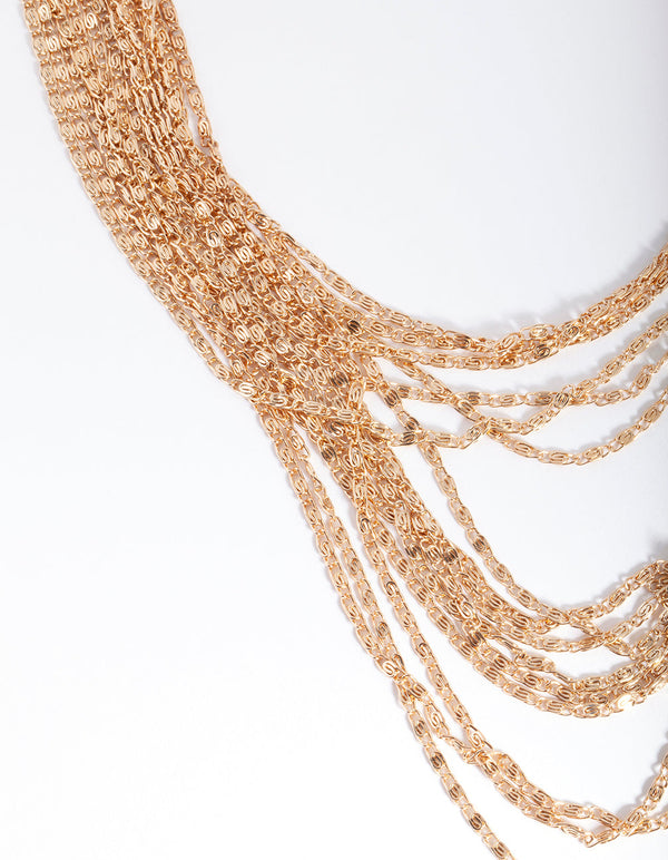 Gold Multi Row Necklace