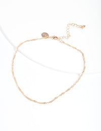 Gold Twisted Chain Choker - link has visual effect only