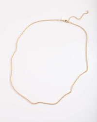 Gold Plated 60cm Rope Chain Necklace - link has visual effect only