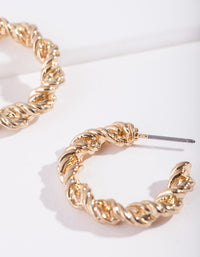 Gold Plated Hoop Earrings - link has visual effect only