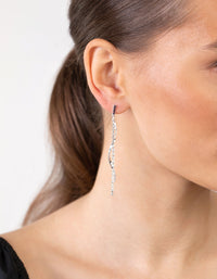 Silver Chain Twist Earrings - link has visual effect only
