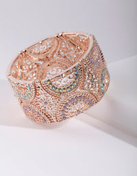 Rose Gold Diamante Stretch Bracelet - link has visual effect only