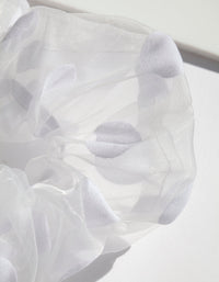 White Polka Dot Organza Scrunchie - link has visual effect only