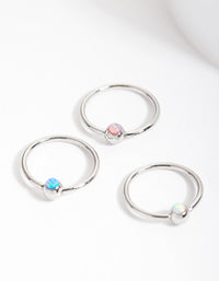 Surgical Steel Synthetic Opal Upper Hoop Pack - link has visual effect only
