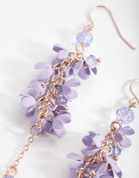 Purple Flower Cluster Drop Earrings - link has visual effect only